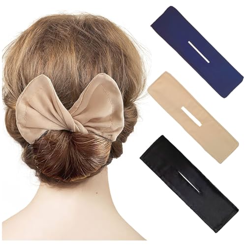 3 piezas para hacer moños de cabello hábiles para Twister, rizador de cabello con forma de dona, sin calor, para moño francés, accesorios para el