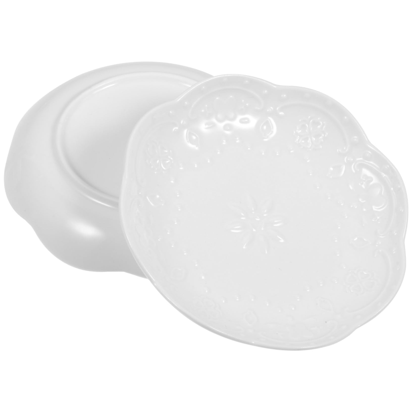 Healifty 1set Ceramic Sauce Dishes for Dipping Decorative Appetizer Plates Compact Modern Design for Home Hotel Restaurant Use Easy to Clean Stain Resistant 2pcs