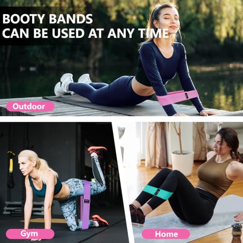 Image of 3 Levels Exercise Bands, Workout Fabric Resistance Bands for Women and Men