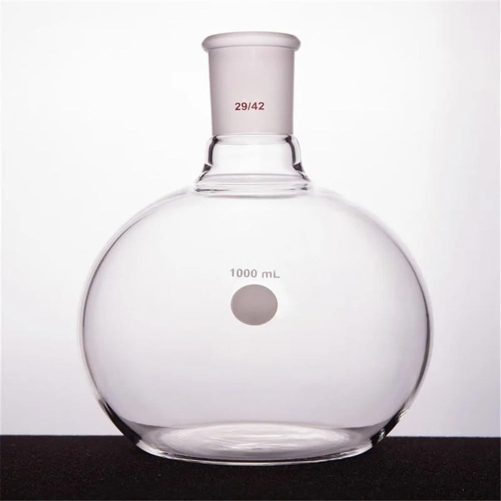 Vetreria da laboratorio Pallone a collo singolo con fondo piatto, giunto 29/42, capacità 250-1000 ml, vetro borosilicato a fondo piatto F12(F128000)