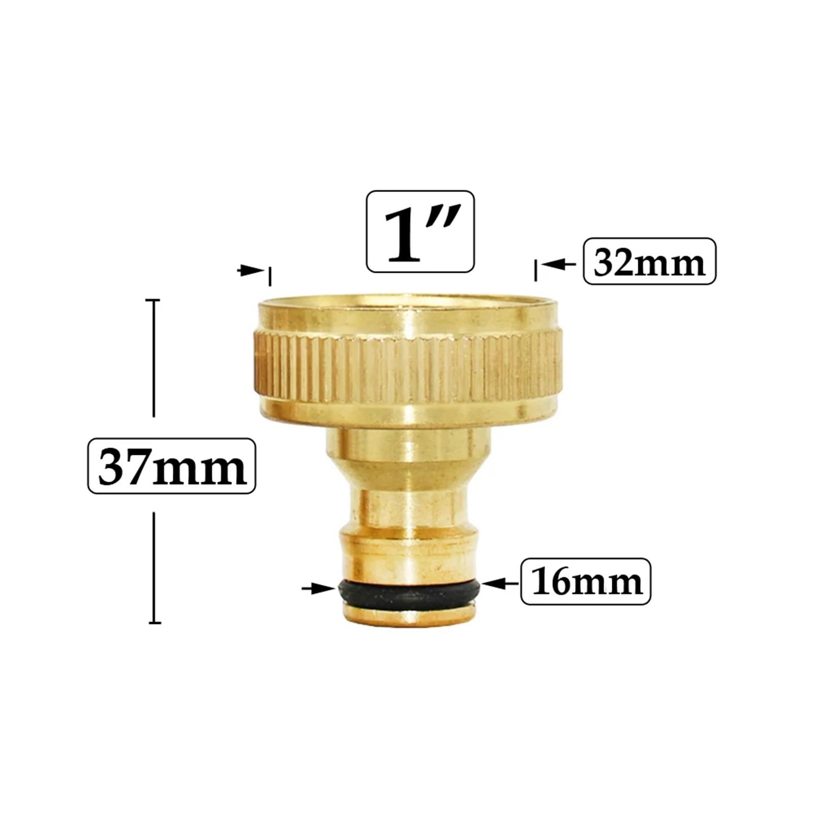 Ottone 1/2 3/4 1 "Maschio Femmina Filettatura Tubo Connettore Rapido Rubinetto Lavaggio Auto Acqua Giardino Irrigazione Raccordi Rame (G) Raccordi idraulici