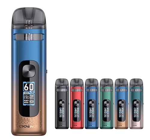 ���[�E�F�� Crown X Pod �d�q�^�o�R �{�� �N���E���w �|�b�h �X�^�[�^�[�L�b�g System Kit 1500mAh 5.3ml VAPE �x�C�v (Sunrise Sky)