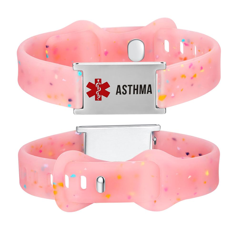LinnaLove Medical Alert ID Bracelet – Custom or Pre-Engraved, QR Code Available,Adjustable Band