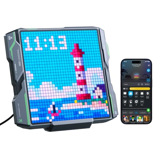 govee gaming pixel light rgbic led panel with real-time info display 150 scene modes amp diy options smart pixel lights wi-fi only works with alexa ideal for game room decor 32x32 pixels