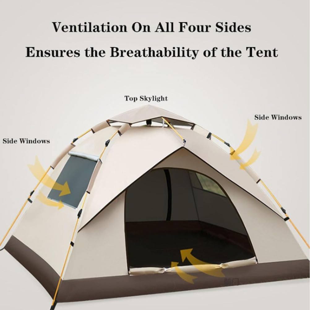 2ルーム ドームテント 設営簡単 UVカット加工 6~8人 アウトドア