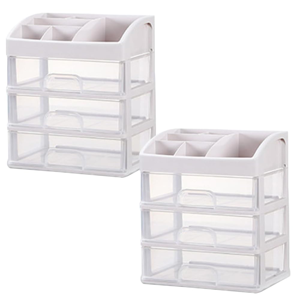 Kuber Industries 3 Layer Cabinet Drawer Box|Desktop Storage Box|Multi Drawer Storage Organizer|Pack of 2| White (B0CN15GK81) Amazon Price History, Amazon Price Tracker