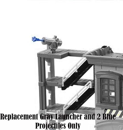 Miniatura 2 de Piezas de repuesto para Rescue Heroes Firehouse  Fisher-Price Rescue Heroes Fire House Playset CDD69  Lanzador gris de repuesto y 2 proyectiles