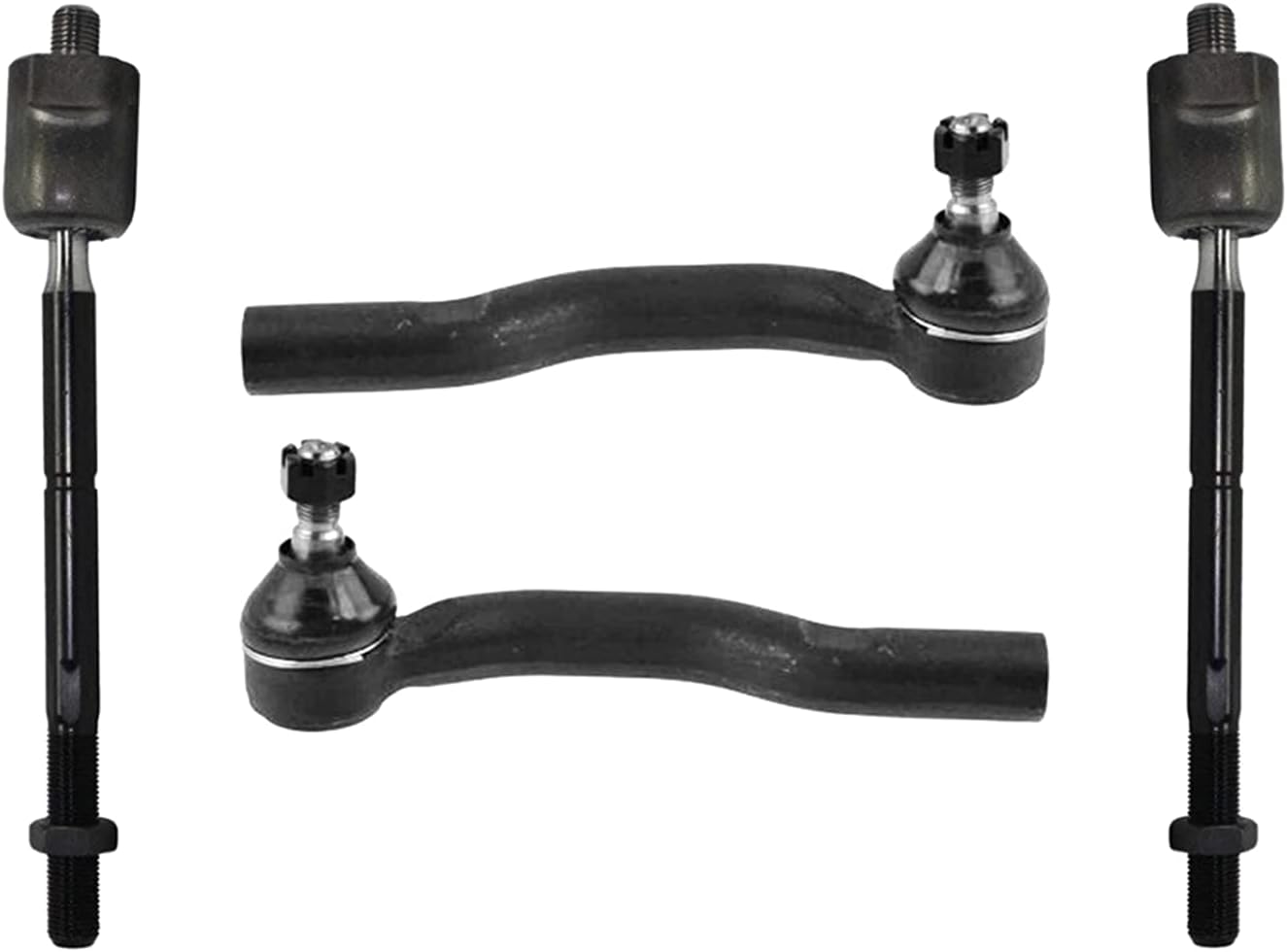 4 Pieces Front Outer & Inner Tie Rod Ends Steering Set LH RH Side