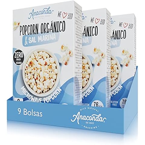 Palomitas de Maíz Orgánico Bio para Microondas con Sal Marina Cover