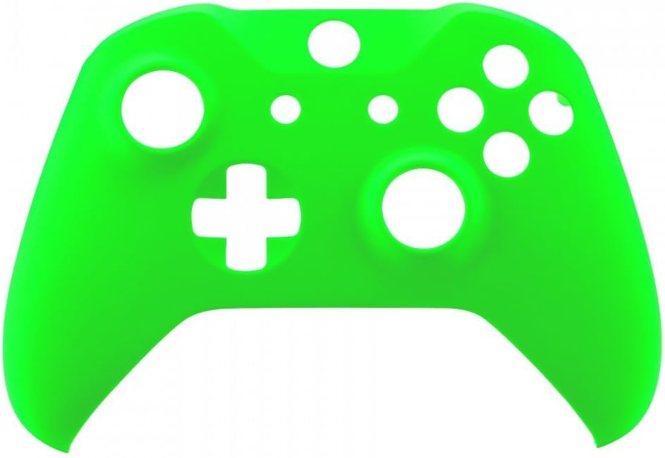eXtremeRate Neon Green Soft Touch Grip Front Housing Shell Faceplate for Xbox One X S Controller Model 1708 - Controller NOT Included