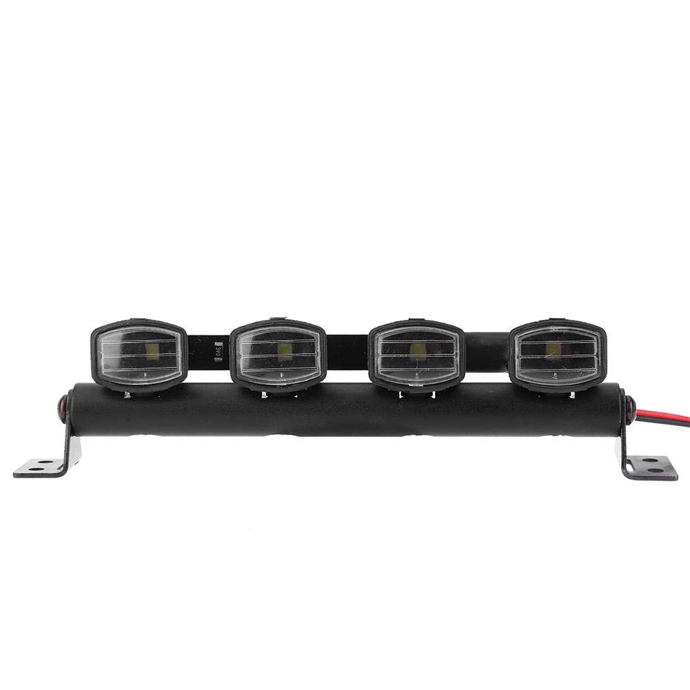 Tbest RC Dachlichter, Crawler Zubehör 1:10 RC Crawler Car Dachlichtleiste RC Dachlampen Scheinwerfer Zubehör Passend für Pull Car(4 LED)