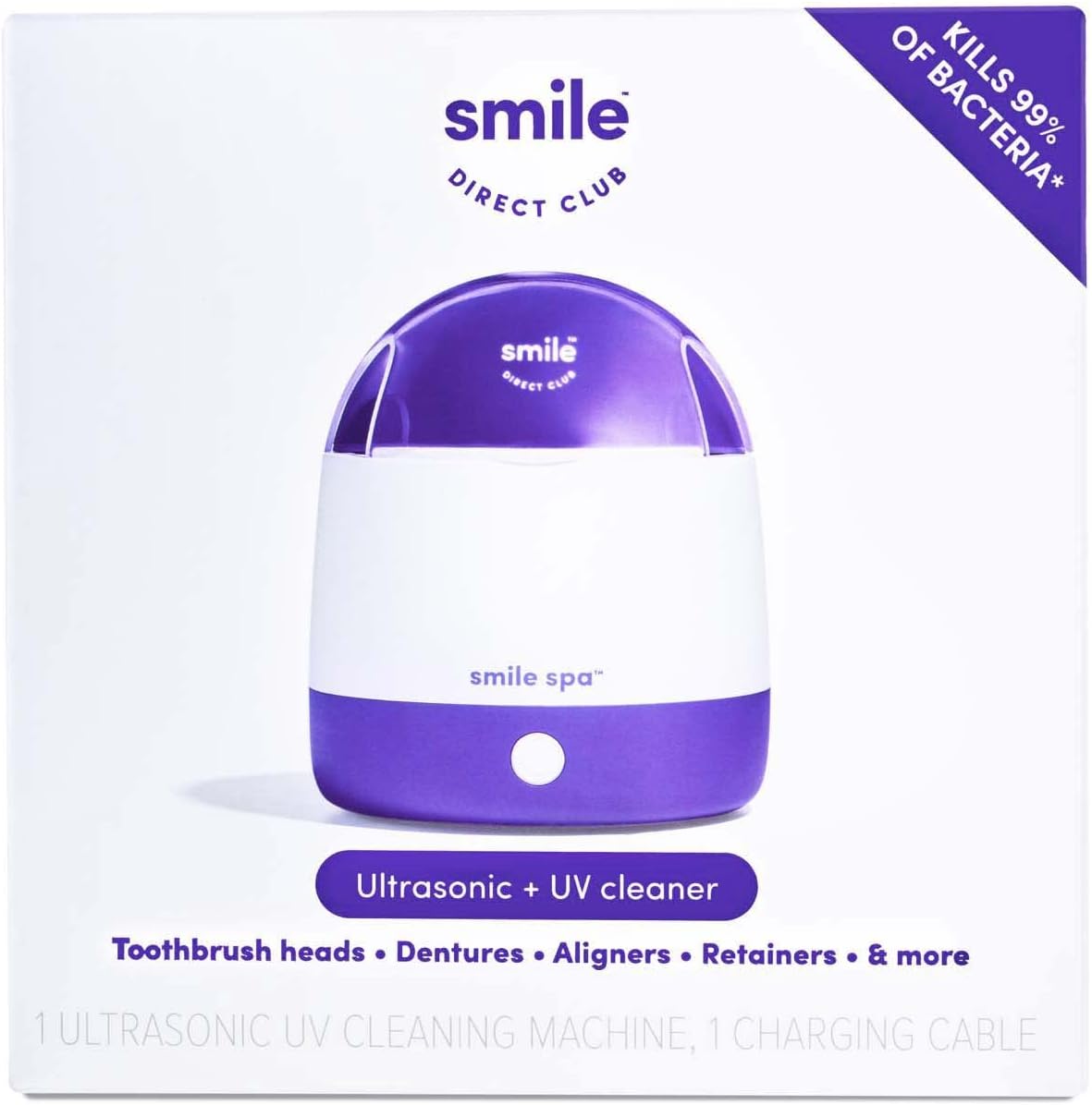 Smile Spa Ultrasonic and UV Cleaning Machine for Alingers, Retainers, Toothbrush Heads, and More