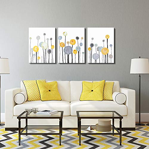 Abstract Watercolor Painting 3 Piece Framed Canvas Wall Art For Living Room Bathroom Wall Decor Canvas Prints Office Kitchen Wall Artwork Home Decor Abstract Flowers Pictures Bedroom Wall Decorations #TOP1