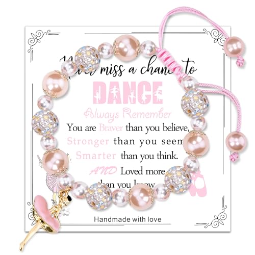 Dance Recital Gifts for Girls Dancer Teacher Ballerina Gifts for Dancers Dancer Lovers Dance Bracelet Charm Dance Gift for Ballet Dancer as Dancing School Competition Gift