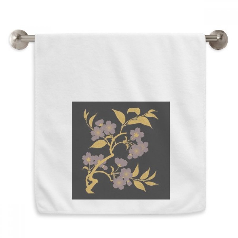 Serviette culture japonaise fleur noire 13x29 pouces