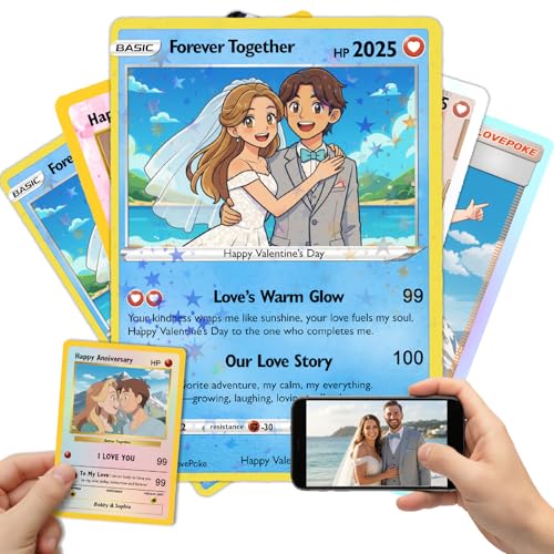 Morlavid Carta Poke Personalizzata Carta Allenatore Personalizzabile per Coppia Anniversario Festa Del Papà S3