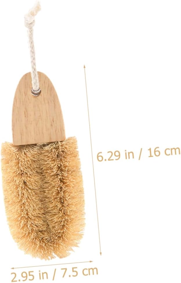 Gatuida 4pcs Professional Shaped Pot Brush Natural Coconut Dish Brush for Heavy Duty Kitchen Cleaning for Wok Pots Pans and Sinks Ergonomic Grip for Effortless Scrubbing