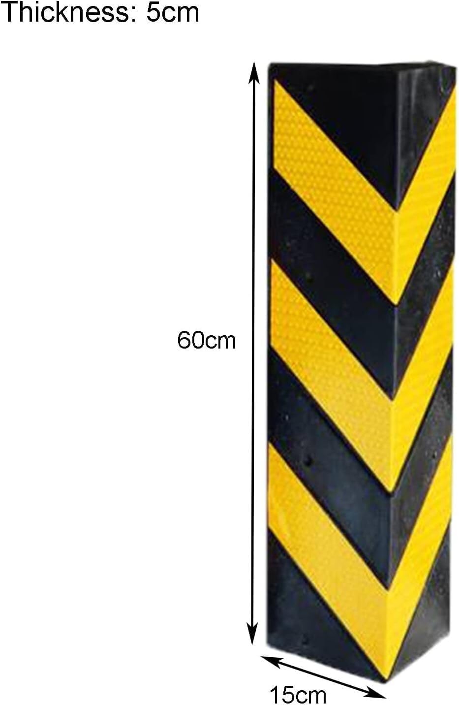 LNNW Garage Wall Protector Reflective Rubber Wall Corner Guard, Wall Edge And Bumpers Guards, Garage Parking Bumpers, L-Shape Corner Guard 5cm thick Wall Corner Edge and Bumpers Corner Guards(10pcs)