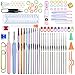 URAQT Juego de Ganchos de Ganchillo, 102 Pcs Herramienta para Tejer Suéter con 0.75-8.0mm Multi-tamaño Agujas de Ganchillo de Metal, Set de Ganchos de Tejer para Novatos, Principiantes