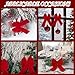 Canlierr 6 Pcs Large Knitted Christmas Bows Ornaments 17.9
