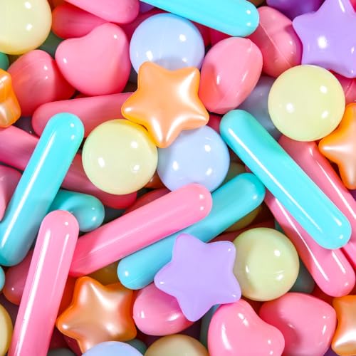 Image of STARBOLO Ball Pit Balls for Baby and Toddler, 200pcs Phthalate Free BPA Free Crush Proof Plastic - Macaron Ocean Balls Pit Balls Play Toys for Kids Ball Pit, Pool,Play Tent,Party