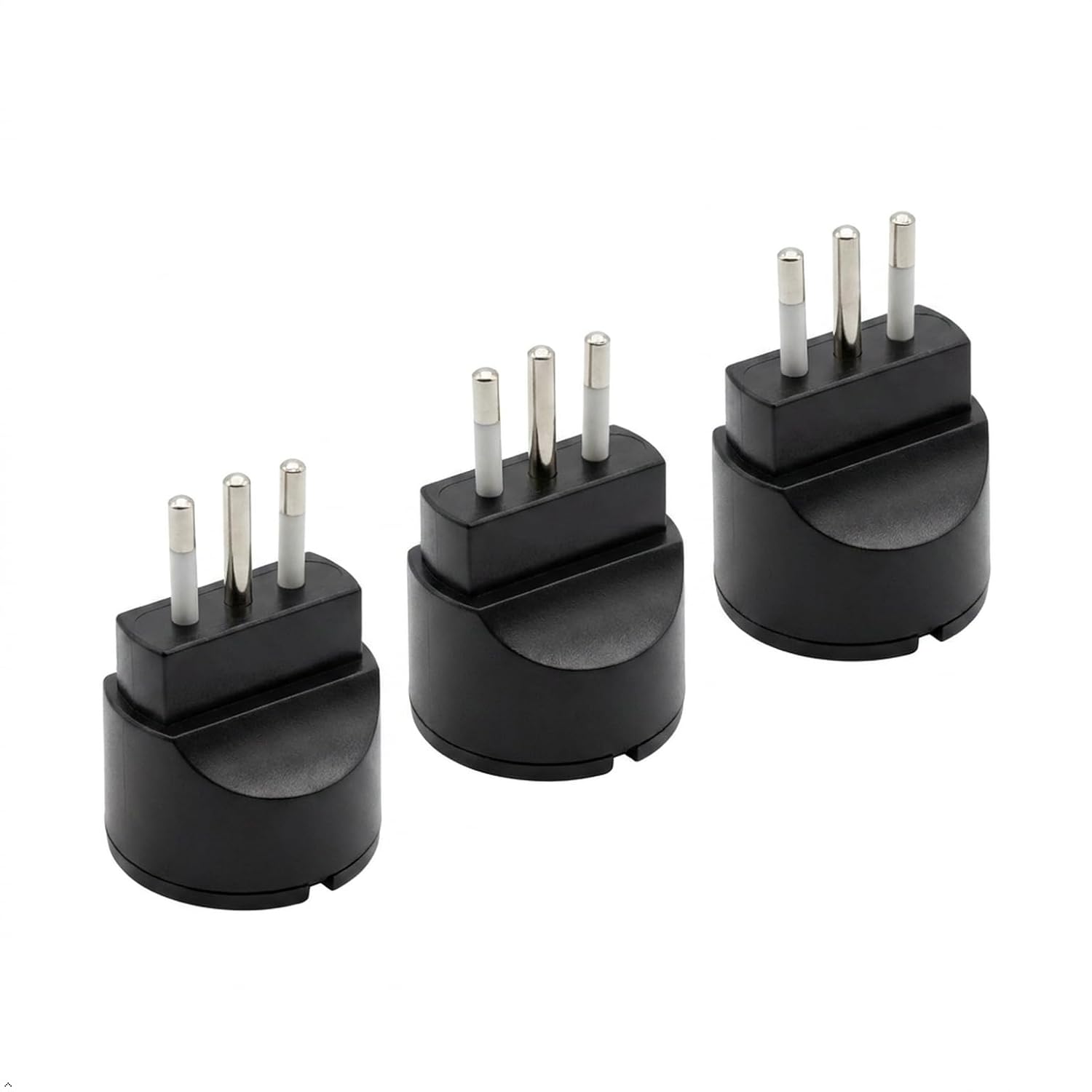 Gloca Set 3 Adattatori Presa Schuko 10A Con Spina 10A Colore Nero Standard Italiano