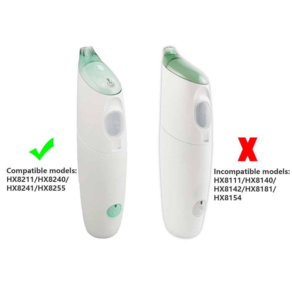 2 puntas de repuesto para hilo dental Philip AirFloss, boquilla de irrigador oral de repuesto compatible con HX8211/HX8240/HX8241/HX8255 (verde)