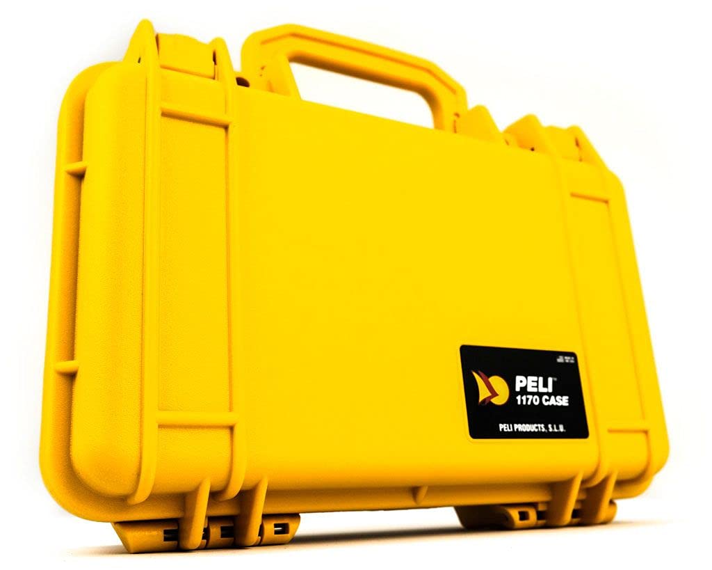 Peli 1170 Compacte Professionele Koffer Voor Klein Kwetsbaar Apparatuur, Zoals Dslr Body Of Flitser, IP67 Water- En Stofdicht, Capaciteit 3L, Met Aanpasbaar Plukschuim, Kleur: Groen