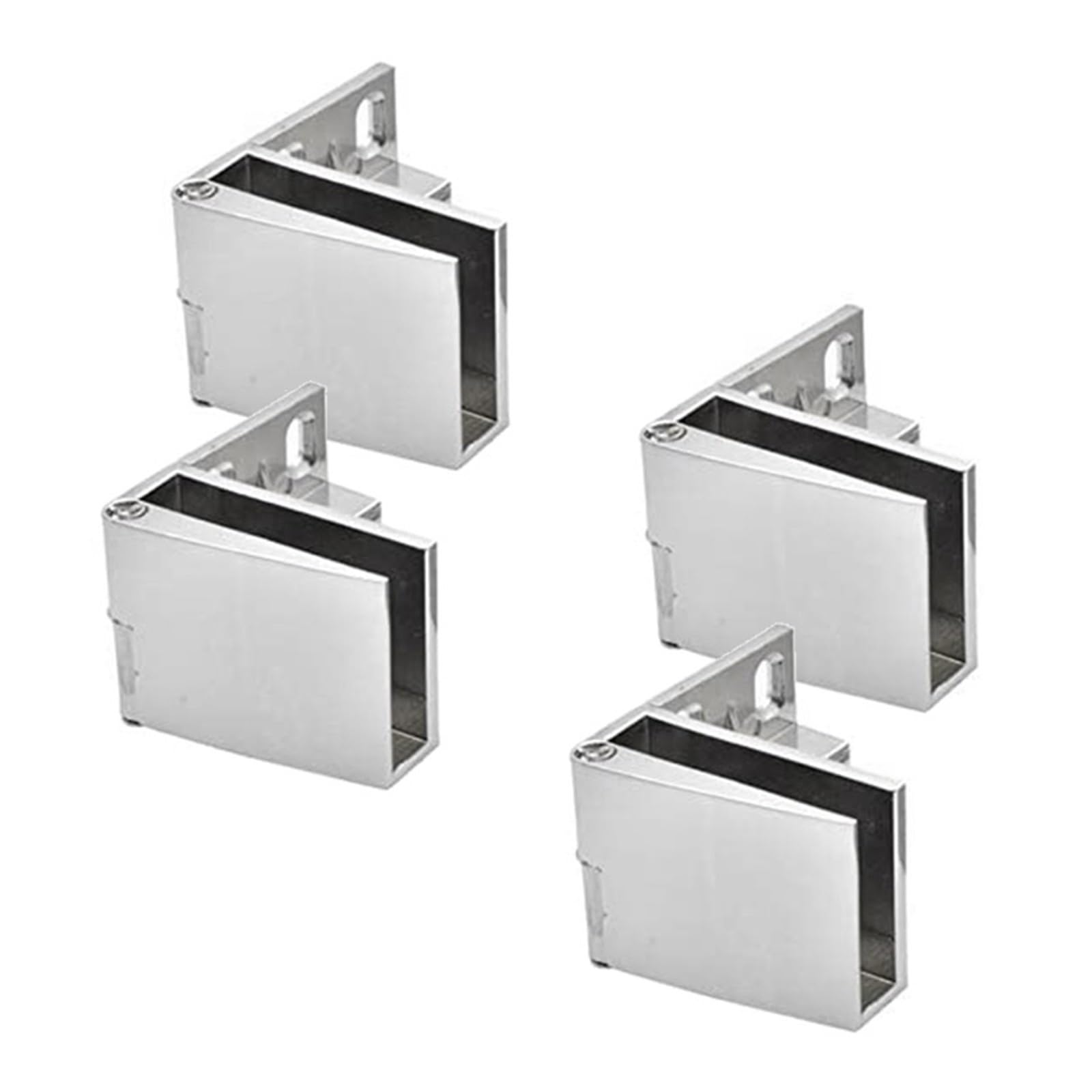 4Pcs Glass Door Hinge Self Closing Frameless Side Mounted Glass Clip Cabinet Door Wine Cabinet Door Hinge