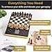 Millennium ChessGenius Pro Wood Edition M818 – Electronic Chess Board with Handcrafted Wooden Pieces & 2200 ELO Adaptive AI Coach, Magnetic Travel Design & HighSensity Pressure Sensors