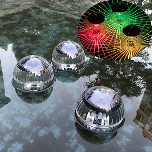 GJ688 LED Disco Lighting Pool Light Solar Drift Light Underwater Light for Pool Hot Tub Hot Spring,3 PCS