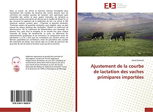 Ajustement de la courbe de lactation des vaches primipares importées (Omn.Univ.Europ.) (French Edition)
