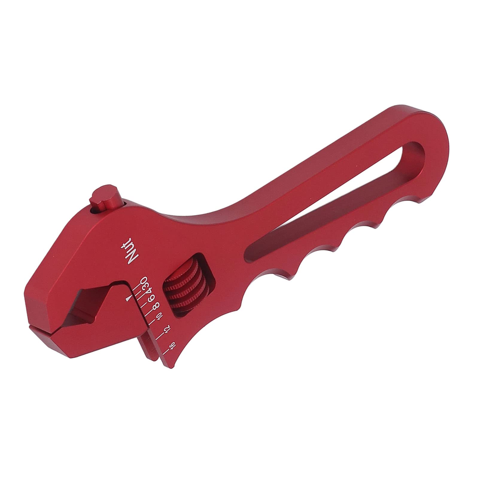 Klucz Montażowy, Aluminiowy Klucz Nastawny 6061 AN3 AN16 do Końcówek Adapterów do Złączy Węży, Obsługa jedną ręką, Pasuje 6 Złączy Bocznych, Instalacji Mechanicznych w Ciasnych (czerwony)