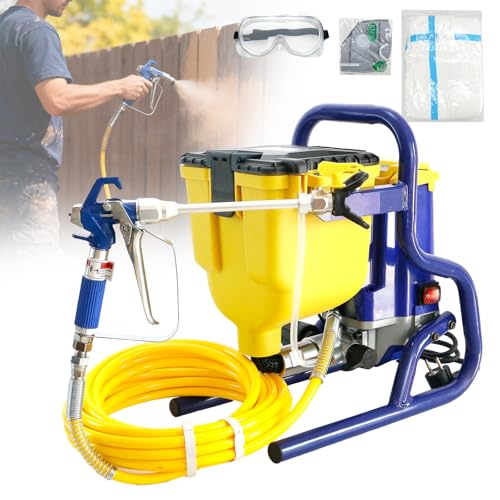 TBANVOO Máquina de Pintura sin Aire, 2900PSI para Pintura Fina y Uniforme, con Palo de Extensión, para Muebles de Interior & Exterior, Vallas y Cubiertas