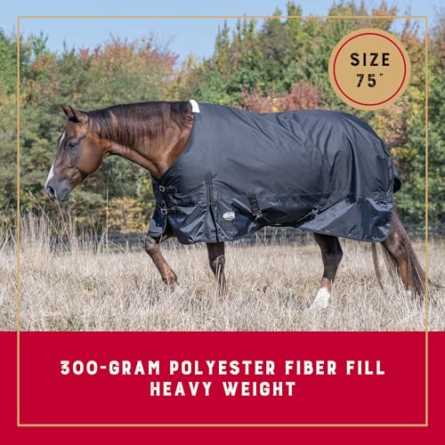 Weaver Equine 1200D Economy Turnout Blanket for Horses, Insulated Waterproof Horse Blanket with Wither Fleece, Protective Equestrian Gear - Image 4