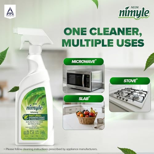 Image of Nimyle Natural Kitchen Cleaner Spray | Food Grade Ingredients | Removes Tough Grease & Oil | Safe for Kitchen Food Surfaces | For Stoves, Countertops & Appliances | 450ml