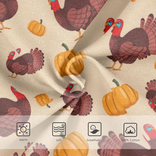 Boys' Exclusive Briefs Toddler Underwear 95% Combed Cotton Boxerbriefs 2T Turkey and Pumpkin Pattern 113