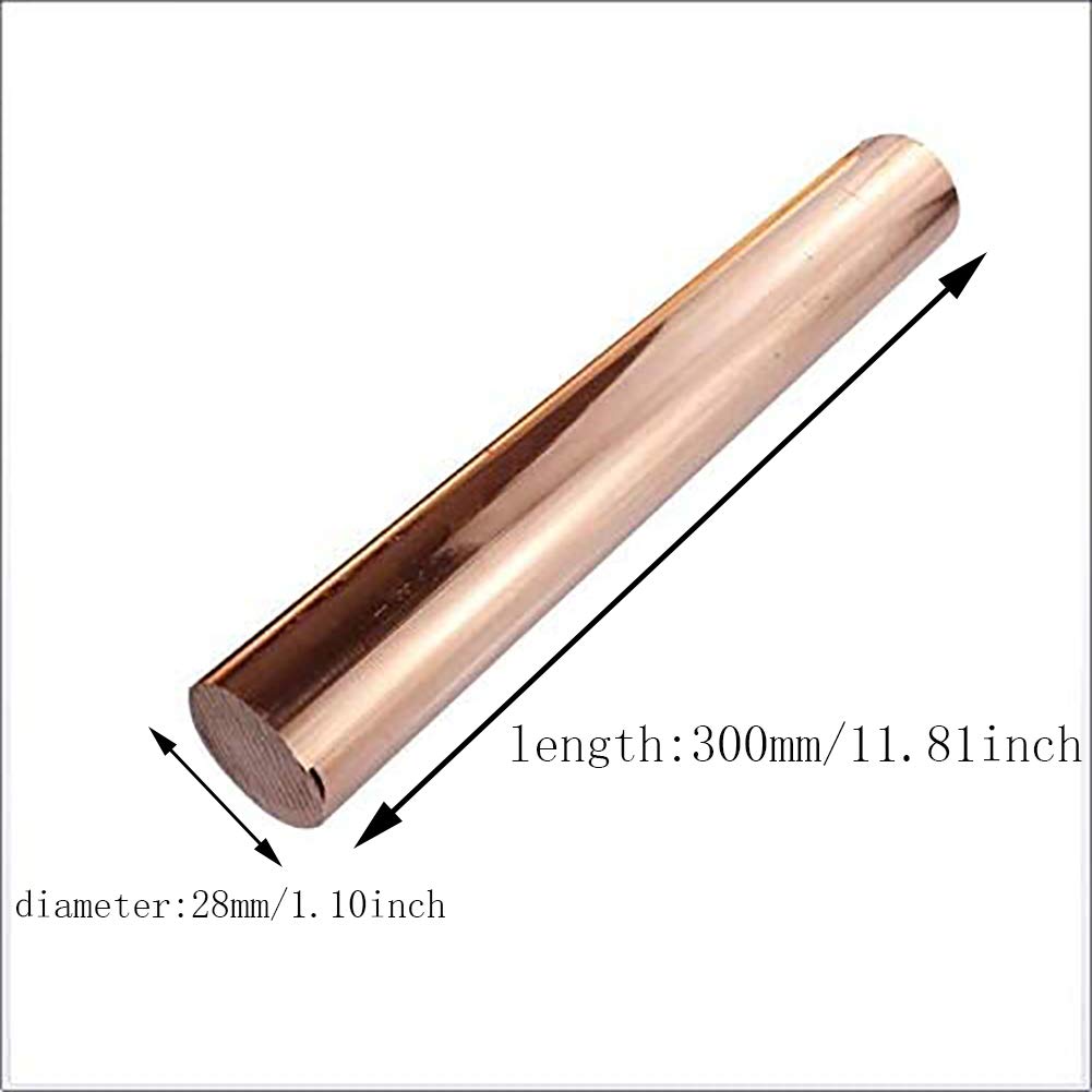BAIWANLIN T2 Koper staaf Round Pure Solid staven Bar Rod Massief Sticks Tube stang ronde buis Wires Cylinder Cilinder Cu length:200mm/7.9inch,10mm*200mm