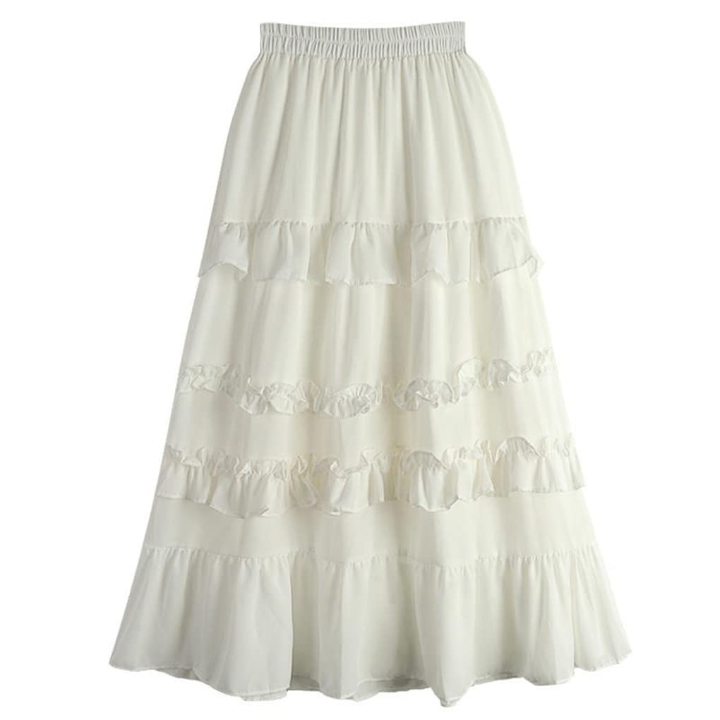 Dninmim Abito da donna in chiffon con cuciture viola abito lungo estivo a vita alta da festa casual