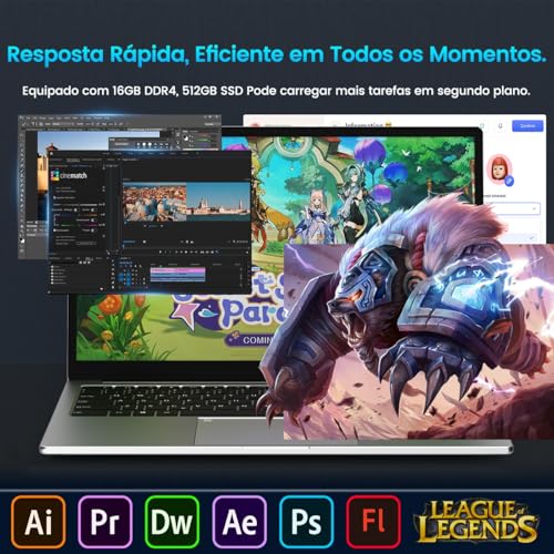 Notebook i7 10750H 16GB RAM 512GB SSD Windows 11 15.6in