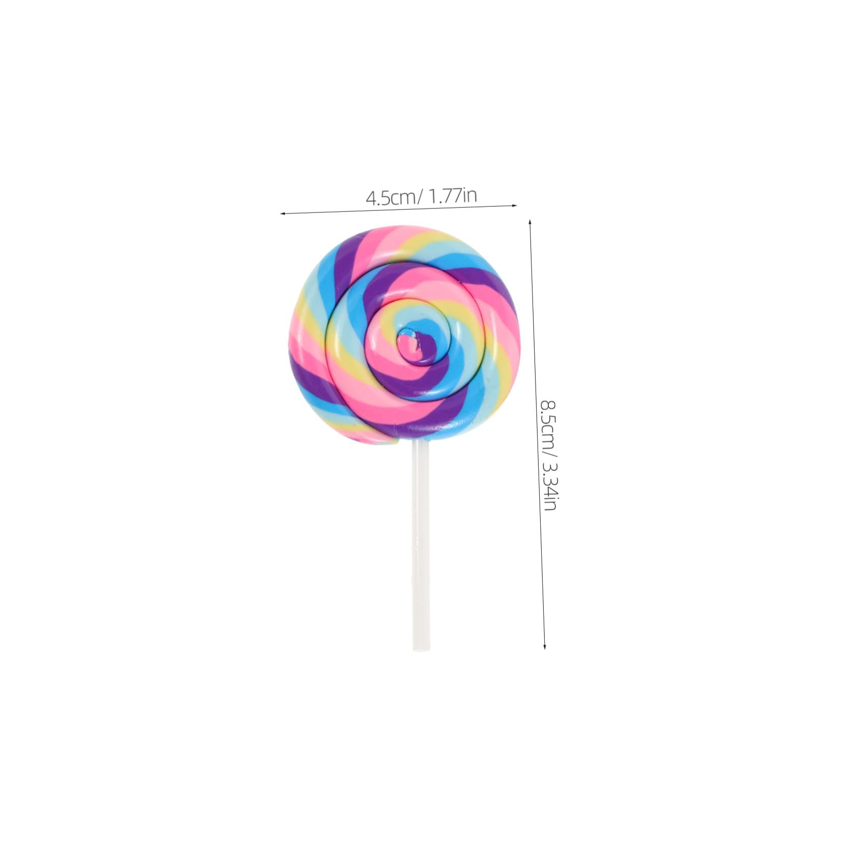 FUNOMOCYA 4pcs Realistic Mini Lollipop Props 4Pcs Resin Candy Ornaments for Dollhouse Decoration Photo Scene and Christmas Party Craft Accessories - Image 2