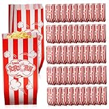 ROMISBABA ポップコーンバッグ100個セット 紙製耐油ポップコーンホルダー 広底デザイン 映画鑑賞 パーティー用スナック容器 お菓子包装向け