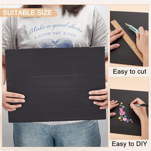 Image of AHANDMAKER 3 Pcs Black Corrugated Plastic Sheets, 12x15.7 Inch Blank Yard Signs, 3mm Thick Corrugated Poster Board for DIY Crafts, Indoor and Outdoor Party Decor