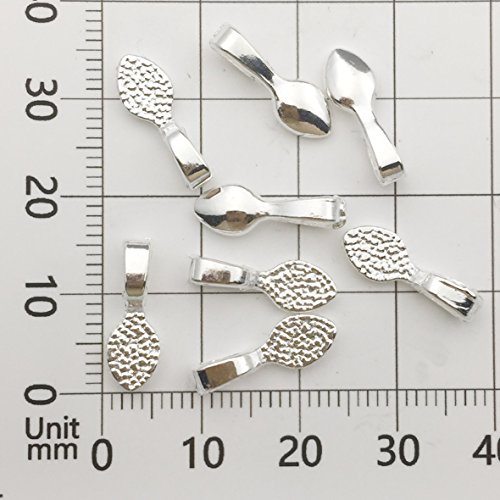 200 Mix Color Spoon Diy Oval Glue On Bails-Small Pendant Bails-Jewelry Bails For Pendant Making Scrabble Or Glass Cabochon Tiles Pendants M118 #TOP4