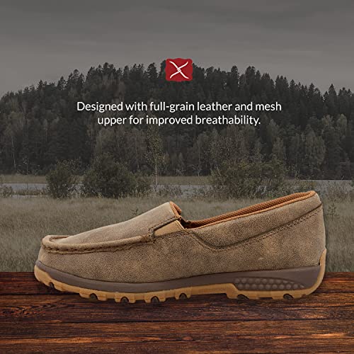 Twisted X Women’s Slip On Driving Moc - Designed With Removable Sd Footbeds, Full-Grain Leather, And Compression- Eva, Midsoles With Integrated Cellstretch Comfort Technology, Bomber, 7 M #TOP2