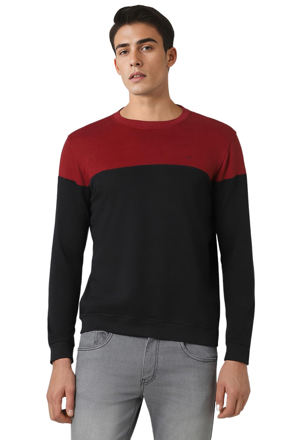 van heusen Men Black Print Crew Neck Sweatshirt-picture-35