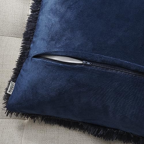 Image of Lumbar Faux Fur Throw Pillow Covers for Couch Decorative Pillows 12x20