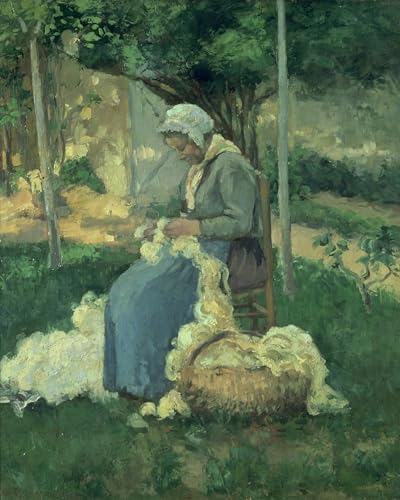 Posters et art pour décoration chambre tableau mural Pissarro paysanne de 60x90cm