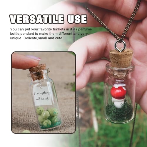 Wshxjzyay 60 Pieces 1 ml Small Glass Bottles with Cork Lids, Mini Glass Wishing Bottles, Empty Spell Jars for Theme Party DIY Crafts Christmas Tree Decoration by Wshxjzyay - Image 5