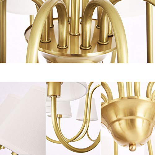 Lustre de luxe en cuivre E14 pour salon chic et raffiné